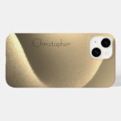 チタン金ゴールドステンレス鋼プリントiphone 15 Case-Mate iPhoneケース (裏面 (横))