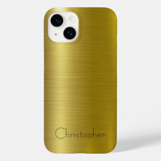 チタン金ゴールドステンレス鋼金属 Case-Mate iPhoneケース (裏面)