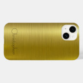 チタン金ゴールドステンレス鋼金属 Case-Mate iPhoneケース (裏面 (横))
