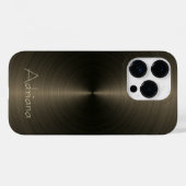 チタン金ゴールドステンレス鋼金属 Case-Mate iPhoneケース (裏面 (横))