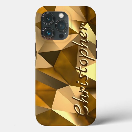 チタン金ゴールド光沢ステンレス鋼メタル Case-Mate iPhoneケース (裏面)