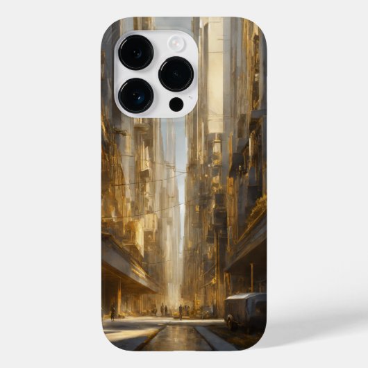 チタン銀および金ゴールドステンレス鋼プリント Case-Mate iPhoneケース (裏面)