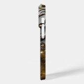 チタン銀および金ゴールドステンレス鋼プリント Case-Mate iPhoneケース (裏面 / 左)