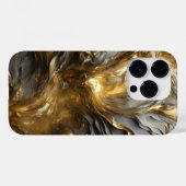 チタン銀および金ゴールドステンレス鋼プリント Case-Mate iPhoneケース (裏面 (横))