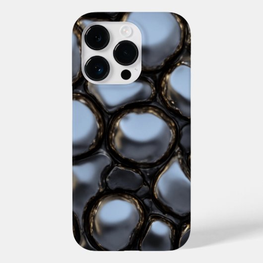 チタン銀ステンレス鋼プリント Case-Mate iPhoneケース (裏面)