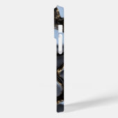 チタン銀ステンレス鋼プリント Case-Mate iPhoneケース (裏面 / 左)