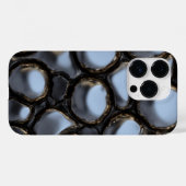 チタン銀ステンレス鋼プリント Case-Mate iPhoneケース (裏面 (横))