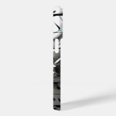 チタン銀ステンレス鋼プリント Case-Mate iPhoneケース (裏面 / 右)