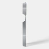 チタン銀ステンレス鋼プリント iPhoneケース (右側面)