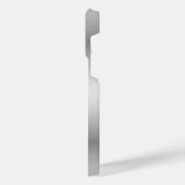 チタン銀ステンレス鋼プリント iPhoneケース (左側面)