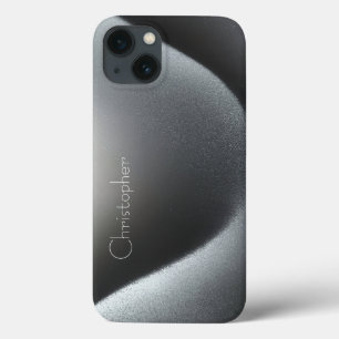 チタン銀ステンレス鋼プリントiphone 15 iPhone 13ケース