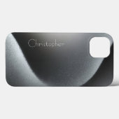 チタン銀ステンレス鋼プリントiphone 15 Case-Mate iPhoneケース (裏面 (横))