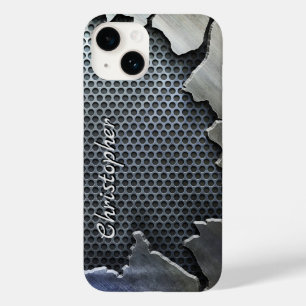 チタン銀ステンレス鋼プリントiphone 15 Case-Mate iPhone 14ケース