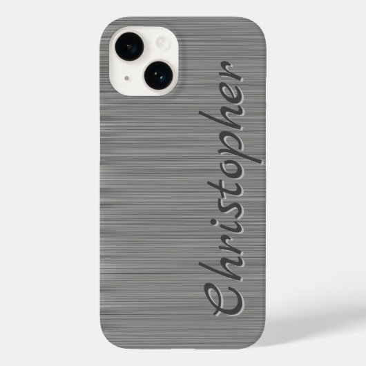チタン銀ステンレス鋼金属 Case-Mate iPhoneケース (裏面)