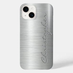チタン銀光沢ステンレス鋼メタル15 Case-Mate iPhone 14ケース