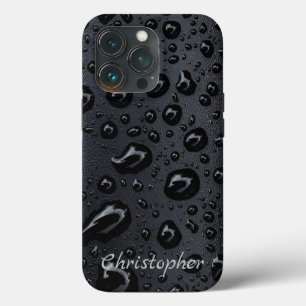 チタン雨滴光沢ステンレス鋼金属 iPhone 13 PROケース