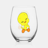 チチちゃん ステムなしワイングラス (正面)