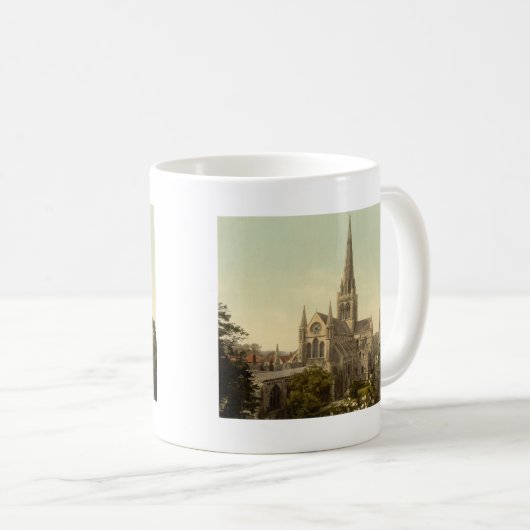 チチェスターのカテドラル、サセックス、イギリス コーヒーマグカップ (正面右)