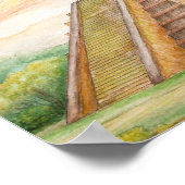 チチェンイッザマヤンテンプルインメキシコスケッチ ポスター (角)