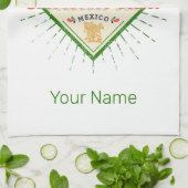 チチェンイッザメキシコレトロマヤンヴィンテージユカタン キッチンタオル (折り畳み)