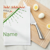 チチェンイッザメキシコレトロマヤンヴィンテージユカタン キッチンタオル (四つ折り)