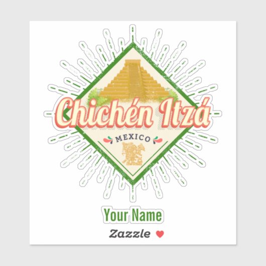 チチェンイッザメキシコレトロマヤンヴィンテージユカタン シール (シート)
