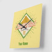 チチェンイッザメキシコレトロマヤンヴィンテージユカタン スクエア壁時計 (傾斜)