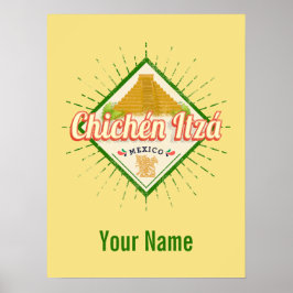 チチェンイッザメキシコレトロマヤンヴィンテージユカタン ポスター