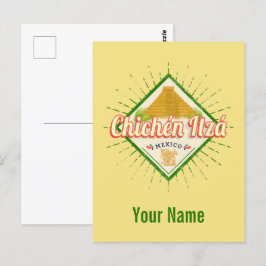 チチェンイッザメキシコレトロマヤンヴィンテージユカタン ポストカード