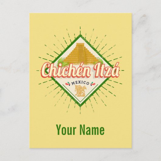 チチェンイッザメキシコレトロマヤンヴィンテージユカタン ポストカード (正面)