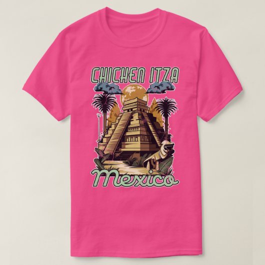 チチェンイツザメキシコピラミッド Tシャツ (デザイン正面)
