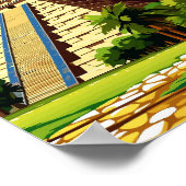 チチェンイツザメキシコヴィンテージ旅行イラストレーション ポスター (角)