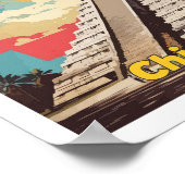 チチェンイツザメキポップ・アートのシコアートトラベルイラストレーション ポスター (角)