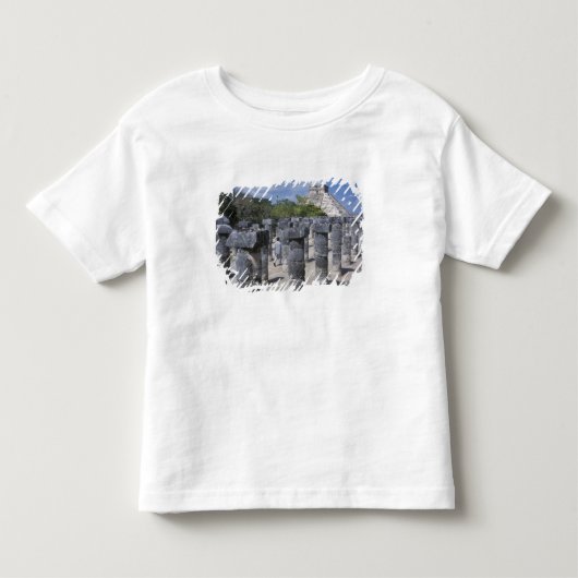 チチェン・イッツァの古代の石柱 中央 トドラーTシャツ (正面)