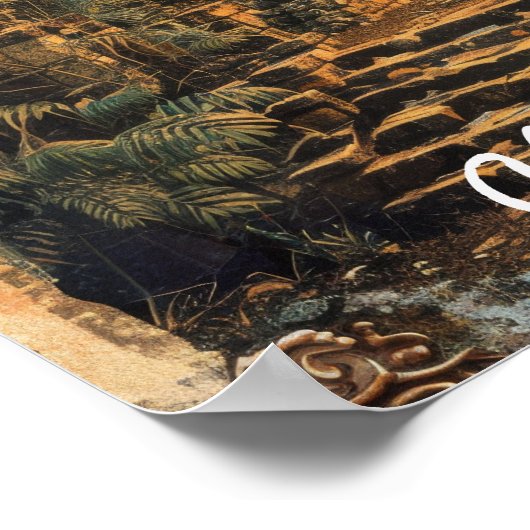 チチェン・イッツァ・メキシコヴィンテージ旅行アートワーク ポスター (角)