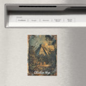 チチェン・イッツァ・メキシコヴィンテージ旅行アートワーク マグネット (インサイチュ (食洗機))