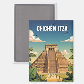 チチェン・イッツァ メキシコ 旅行 マグネット (正面/裏面)