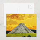 チチェンItzaメキシコピラミッド古代建築 ポストカード (正面/裏面)