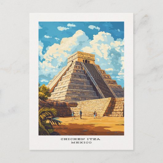 チチェンItzaメキシコ旅行はがき ポストカード (正面)