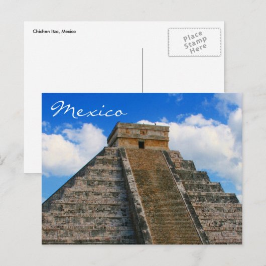 チチェンitza寺院 ポストカード (正面/裏面)