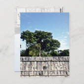 チチェンItza、スカルのTzompantli-Wall ポストカード (正面/裏面)