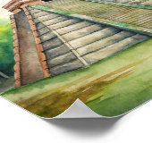 チチェンItza Mayan Temple 絵画 in Mexico's ポスター (角)