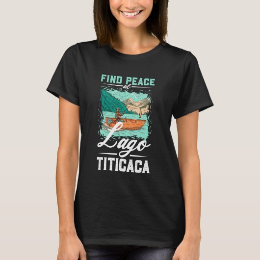 チチカカ湖での釣り Tシャツ (正面)