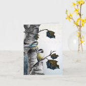 「チチドリ」［デザイン2］ 小 カード (黄色い花)