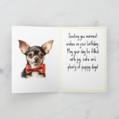 チチワホアパピードッグ誕生日名 カード (内部)