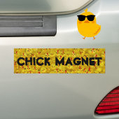 チッおもしろいク磁石ジョークイエローチックス バンパーステッカー