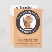 チッおもしろいプパーソナライズされたマンガ 招待状 (正面/裏面)