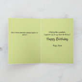 チッおもしろいプマンクス遊ズ足台ハッピーバースデー カード (内部)