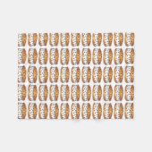 チッウィッチチョコレートチップアイスクリームサンドイッチグルメ フリースブランケット (正面(横))