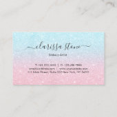 チッエレガントクバラ金ゴールドアクアグリッターメイクアップアーティスト 名刺 (裏面)